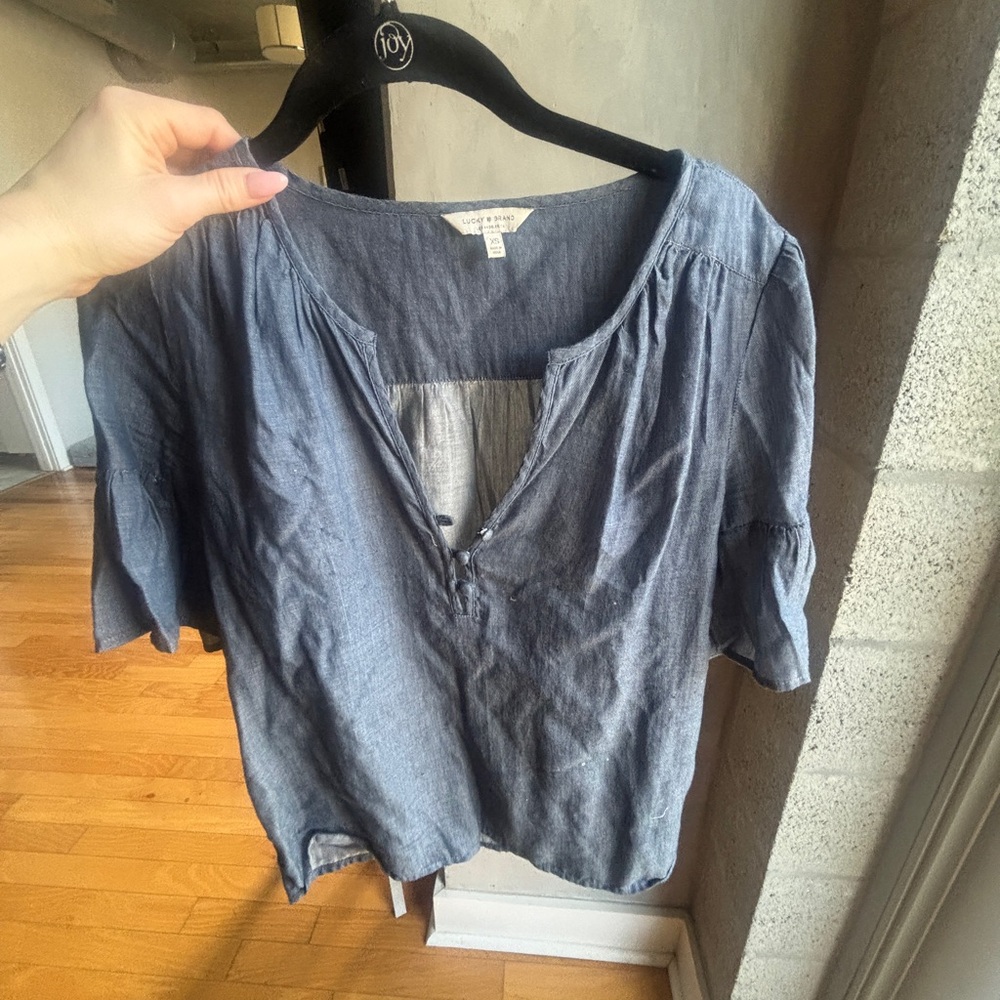 Lucky Brand Denim Blue Blouse